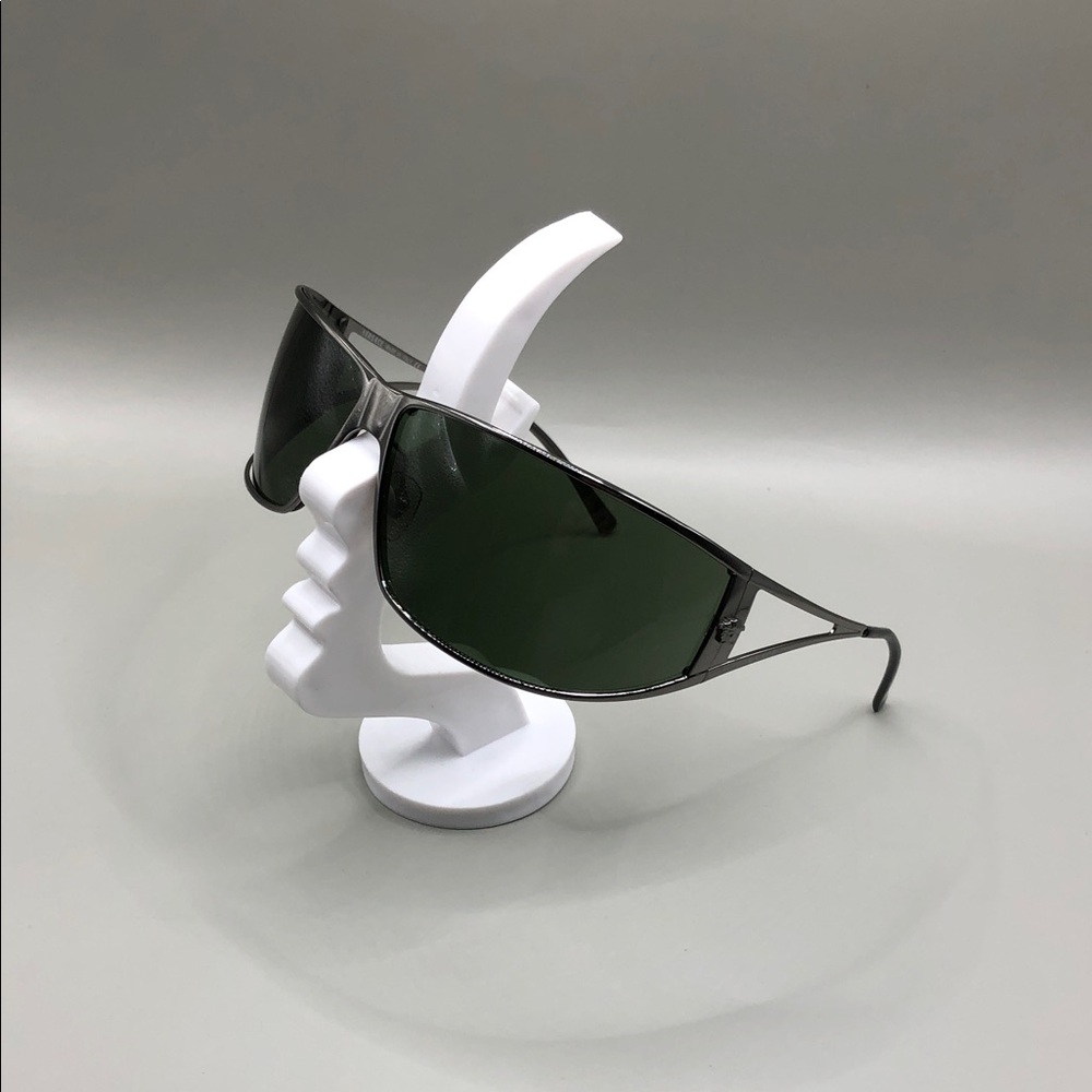 Versace Mod 2040 Sunglasses Versace Gunmetal Shield Y2k Unisex Medusa Logo